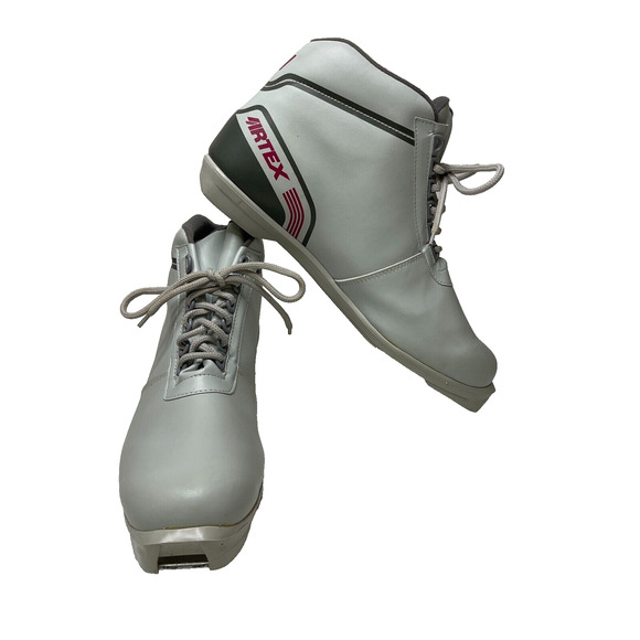 Artex Men's Ski Snow Shoes White Gray Lace Up Approx. Size13" Men Size - Picture 1 of 13